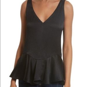 Rebecca Taylor Silk Peplum Top
